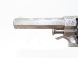 Scarce, Engraved ETHAN ALLEN .22 Rimfire SIDEHAMMER Revolver w IVORIES Fantastic CIVIL WAR Era Spur Trigger! - 9 of 16