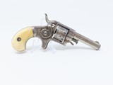 Scarce, Engraved ETHAN ALLEN .22 Rimfire SIDEHAMMER Revolver w IVORIES Fantastic CIVIL WAR Era Spur Trigger! - 1 of 16