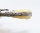 Scarce, Engraved ETHAN ALLEN .22 Rimfire SIDEHAMMER Revolver w IVORIES Fantastic CIVIL WAR Era Spur Trigger! - 10 of 16