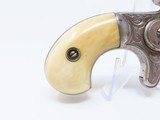 Scarce, Engraved ETHAN ALLEN .22 Rimfire SIDEHAMMER Revolver w IVORIES Fantastic CIVIL WAR Era Spur Trigger! - 2 of 16