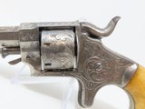 Scarce, Engraved ETHAN ALLEN .22 Rimfire SIDEHAMMER Revolver w IVORIES Fantastic CIVIL WAR Era Spur Trigger! - 15 of 16