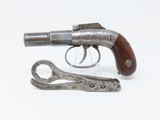 SMALL Double Action MANHATTAN BAR HAMMER .31 Cal Pistol Antique Single Shot With BARREL WRENCH & BALL MOLD - 1 of 14