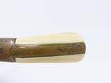 Antique BRASS FRAME Merrimack Arms Spur Trigger “SOUTHERNER” .41 Deringer Engraved Single Shot Hideout with Ivories! - 5 of 14