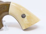 Antique BRASS FRAME Merrimack Arms Spur Trigger “SOUTHERNER” .41 Deringer Engraved Single Shot Hideout with Ivories! - 2 of 14