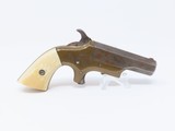 Antique BRASS FRAME Merrimack Arms Spur Trigger “SOUTHERNER” .41 Deringer Engraved Single Shot Hideout with Ivories! - 11 of 14