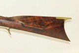 FAYETTE COUNTY PENNSYLVANIA Long Rifle by JOHN CROSSLAND Antique .41 Cal With Gorgeous Full-Length Striped Maple Stock! - 16 of 20