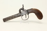 Antique 1850s BELGIAN BOOT Pistol Single Shot Percussion HIDEOUT Weapon - 1 of 16