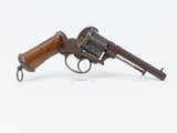 BELGIAN 9mm Pinfire DOUBLE ACTION ONLY Revolver 1870s Liege DAO - 4 of 4