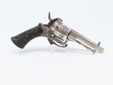 ENGRAVED Antique EUROPEAN Pinfire Revolver with SCULPTED GRIPS 7.62mm .30 - 6 of 6