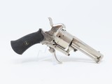 Rare, Fine FRENCH Antique PINFIRE Revolver in NICKEL 7.62mm .30 Caliber - 4 of 4