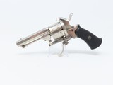 Rare, Fine FRENCH Antique PINFIRE Revolver in NICKEL 7.62mm .30 Caliber - 1 of 4