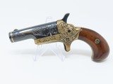 CLASSY ENGRAVED, GOLD Banded COLT “THUER” Single Shot .41 Rimfire DERINGER - 1 of 13