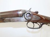 GOLD HIBBARD Double Barrel Side x Side Belgian 12 Gauge HAMMER SHOTGUN C&R Nice Turn of the Century Fowling Gun! - 4 of 21