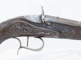 “SALOON” Pistol Antique GOLD and SILVER INLAID .22 Rimfire FLOBERT European Beautifully CARVED STOCK .22 Caliber for Use Indoors! - 3 of 17