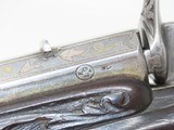 “SALOON” Pistol Antique GOLD and SILVER INLAID .22 Rimfire FLOBERT European Beautifully CARVED STOCK .22 Caliber for Use Indoors! - 9 of 17