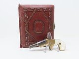 RARE Antique JM MARLIN .22 Rimfire Vest Pocket DERINGER with PEARL GRIPS 1 of only 2000 Manufactured, Cased in a False Book! - 1 of 16