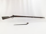 Antique U. S. SPRINGFIELD ARMORY Model 1842 Percussion MUSKET with BAYONET MEXICAN AMERICAN WAR/CIVIL WAR Musket Made in 1845 - 2 of 20