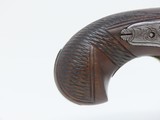 Engraved SEAVER Marked DERINGER Percussion Pistol Period & Quality Copy of Henry Deringer’s Famous Pistol - 2 of 17