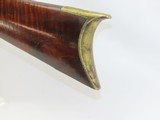 MAPLE STOCKED Antique FULL STOCK Percussion LONG RIFLE 1800s .38 Caliber Kentucky Long Rifle Made Circa the 1840s - 19 of 20