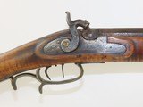 CHARLES PRETZSCH Antique HALF STOCK Percussion LONG RIFLE w/ GOULCHER Lock Mid-1800s POSEY COUNTY, INDIANA MADE Long Rifle! - 4 of 22