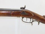 CHARLES PRETZSCH Antique HALF STOCK Percussion LONG RIFLE w/ GOULCHER Lock Mid-1800s POSEY COUNTY, INDIANA MADE Long Rifle! - 20 of 22