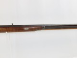 CHARLES PRETZSCH Antique HALF STOCK Percussion LONG RIFLE w/ GOULCHER Lock Mid-1800s POSEY COUNTY, INDIANA MADE Long Rifle! - 5 of 22
