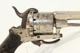 BK Marked Antique European ORNATE GRIP 7.5mm PINFIRE Self-Defense REVOLVER Mid-19th European FOLDING TRIGGER Sidearm - 16 of 17