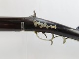ORNATE Antique .56 Caliber LONG RIFLE GAME SCENES Smoothbore GERMAN SILVER ENGRAVED Plains Rifle w GERMAN SILVER Décor! - 17 of 20