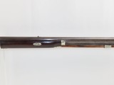 ORNATE Antique .56 Caliber LONG RIFLE GAME SCENES Smoothbore GERMAN SILVER ENGRAVED Plains Rifle w GERMAN SILVER Décor! - 5 of 20