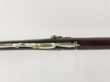 ORNATE Antique .56 Caliber LONG RIFLE GAME SCENES Smoothbore GERMAN SILVER ENGRAVED Plains Rifle w GERMAN SILVER Décor! - 10 of 20