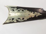 ORNATE Antique .56 Caliber LONG RIFLE GAME SCENES Smoothbore GERMAN SILVER ENGRAVED Plains Rifle w GERMAN SILVER Décor! - 3 of 20