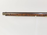 c1850 LEWIS EVERSON of CINCINNATI, OHIO Antique LONG RIFLE w GOLCHER Lock OHIO Rifle with Original Powder Horn! - 19 of 22