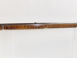 c1850 LEWIS EVERSON of CINCINNATI, OHIO Antique LONG RIFLE w GOLCHER Lock OHIO Rifle with Original Powder Horn! - 4 of 22