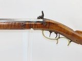 c1850 LEWIS EVERSON of CINCINNATI, OHIO Antique LONG RIFLE w GOLCHER Lock OHIO Rifle with Original Powder Horn! - 17 of 22