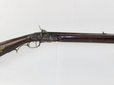CLEARFIELD COUNTY, PENNSYLVANIA Full Stock Antique LONG RIFLE by ALLEMAN Both Maker and Owner Marked! - 2 of 21
