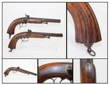 Brace of FRENCH Antique LARGE BORE Target Pistols - 1 of 21