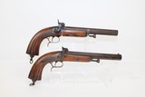 Brace of FRENCH Antique LARGE BORE Target Pistols - 2 of 21