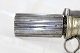 ENGRAVED Antique DURS EGG Pepperbox Revolver - 5 of 14