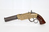 RARE, ENGRAVED Antebellum Antique VOLCANIC Pistol - 2 of 12