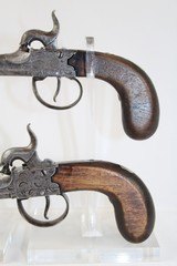 MATCHING Cased Antique BAYONET Equipped Pistols - 13 of 14