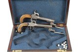 MATCHING Cased Antique BAYONET Equipped Pistols - 2 of 14