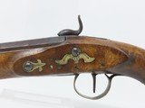 GERMANIC Antique I. TURKIN of WALDSEE Percussion .54 Caliber BELT PISTOL 1840s Large Pistol with Octagonal Barrel - 17 of 18