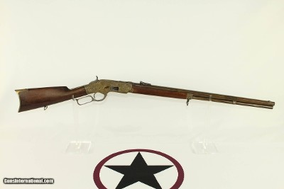 Antique Ulrich Engraved Winchester Model 1866 Lever Action Rifle Inscribed to Noble Spanish Family - Image 9 of 25