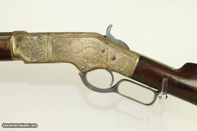 Antique Ulrich Engraved Winchester Model 1866 Lever Action Rifle Inscribed to Noble Spanish Family - Image 21 of 25