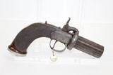 BRITISH Antique Single Action PEPPERBOX Revolver - 11 of 14