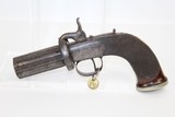 BRITISH Antique Single Action PEPPERBOX Revolver - 2 of 14