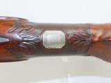 Ornate GERMANIC Double by GMEINER Rifle & Shotgun Combination .62 Caliber Engraved, Inlaid, and Carved Big Game Double Gun! - 13 of 24