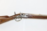 GERMANIC Antique JAEGER Rifle .64 Caliber PERCUSSION with Sliding Patchbox! Short, Handy Mountain Rifle with Carved Stock! - 2 of 19
