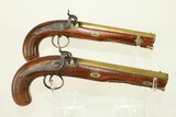 Cased Pair of Percussion Duelers by English Maker Hopkins - 4 of 25