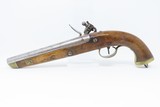 Antique DUTCH/BELGIAN Sea Service .69 Caliber FLINTLOCK Military Pistol .69 Caliber Naval Pistol Made Circa 1830s in Liege - 15 of 18